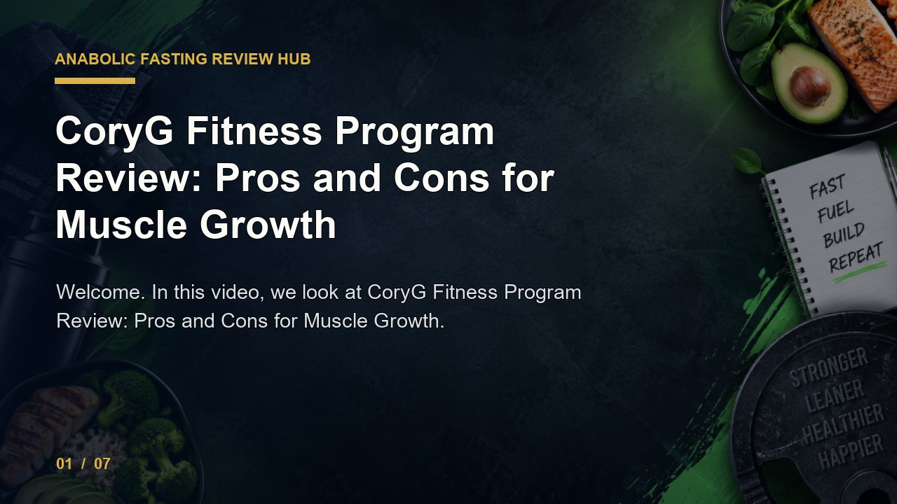 Anabolic Fasting Review: Coryg Fitness Program Review Pros and Cons for Muscle Growth video thumbnail
