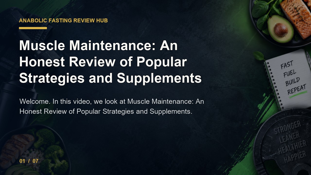Anabolic Fasting Review: Muscle Maintenance an Honest Review of Popular Strategies and Supplements video thumbnail
