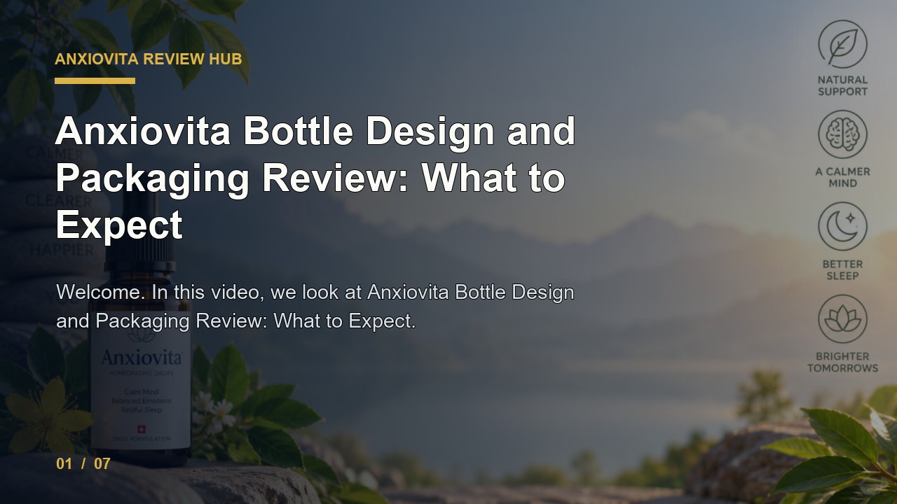 Anxiovita Review: Anxiovita Bottle Design and Packaging Review What to Expect video thumbnail