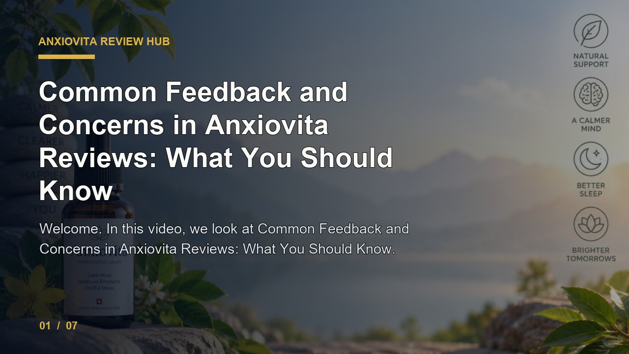 Anxiovita Review: Common Feedback and Concerns in Anxiovita Reviews What You Should Know video thumbnail