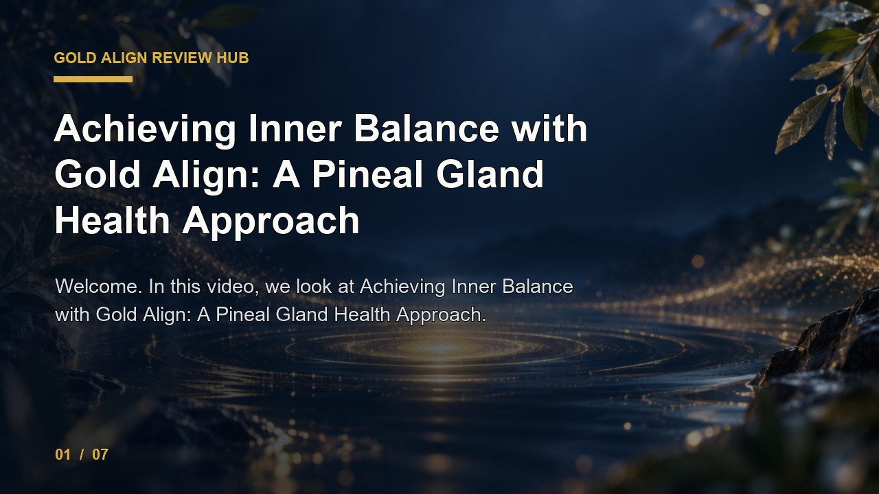 Gold Align Review: Achieving Inner Balance with Gold Align a Pineal Gland Health Approach video thumbnail