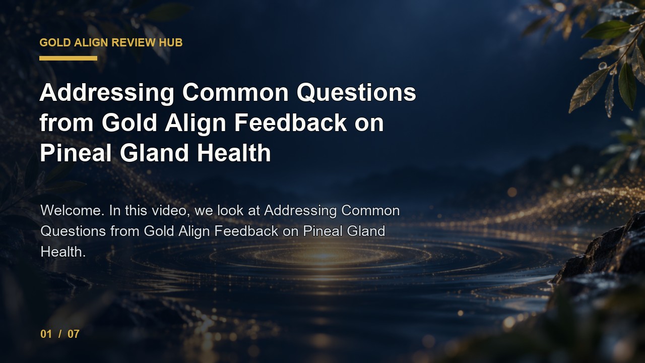 Gold Align Review: Addressing Common Questions from Gold Align Feedback on Pineal Gland Health video thumbnail