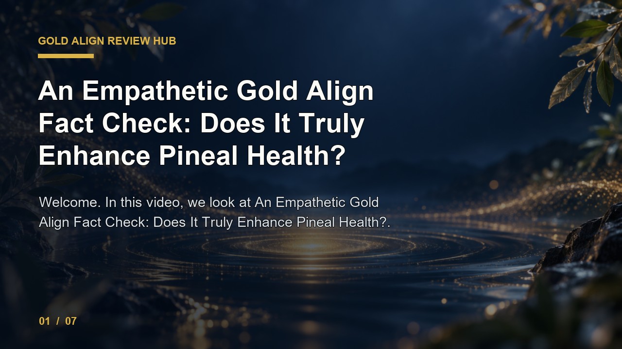 Gold Align Review: an Empathetic Gold Align Fact Check Does It Truly Enhance Pineal Health video thumbnail