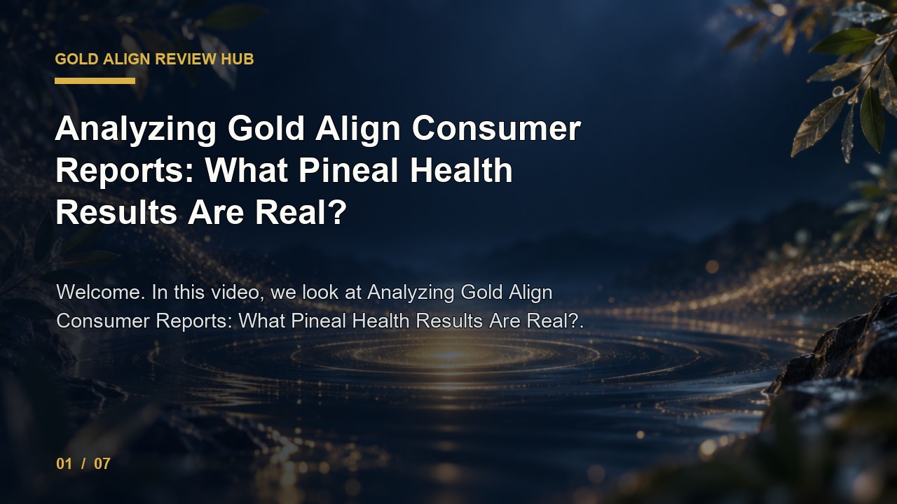 Gold Align Review: Analyzing Gold Align Consumer Reports What Pineal Health Results Are Real video thumbnail