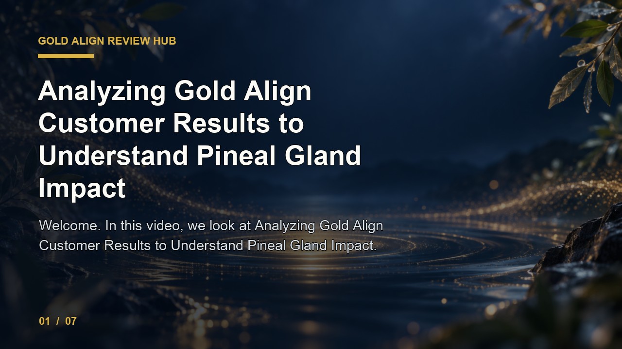 Gold Align Review: Analyzing Gold Align Customer Results to Understand Pineal Gland Impact video thumbnail