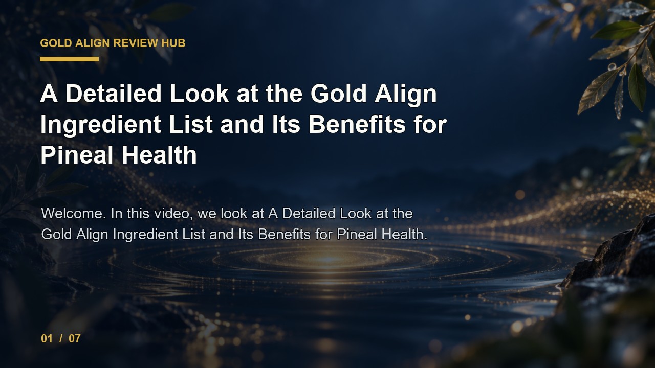 Gold Align Review: a Detailed Look at the Gold Align Ingredient List and Its Benefits for Pineal Health video thumbnail