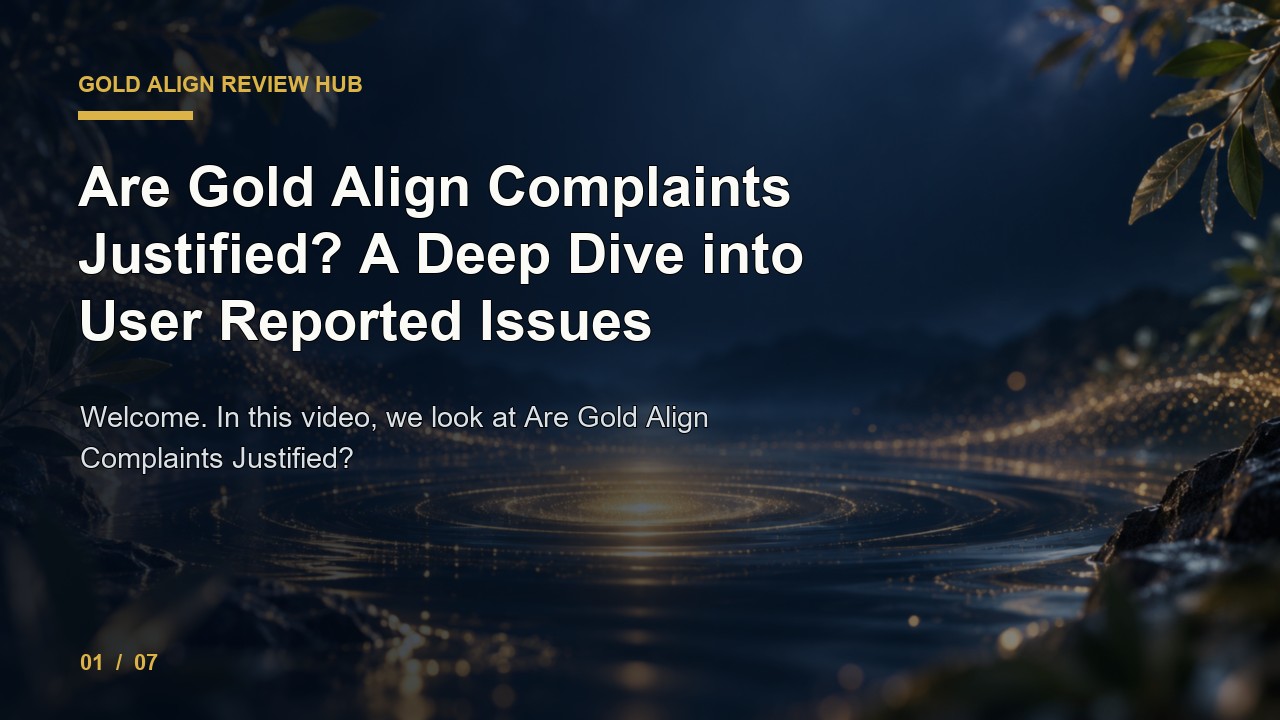 Gold Align Review: Are Gold Align Complaints Justified a Deep Dive Into User Reported Issues video thumbnail