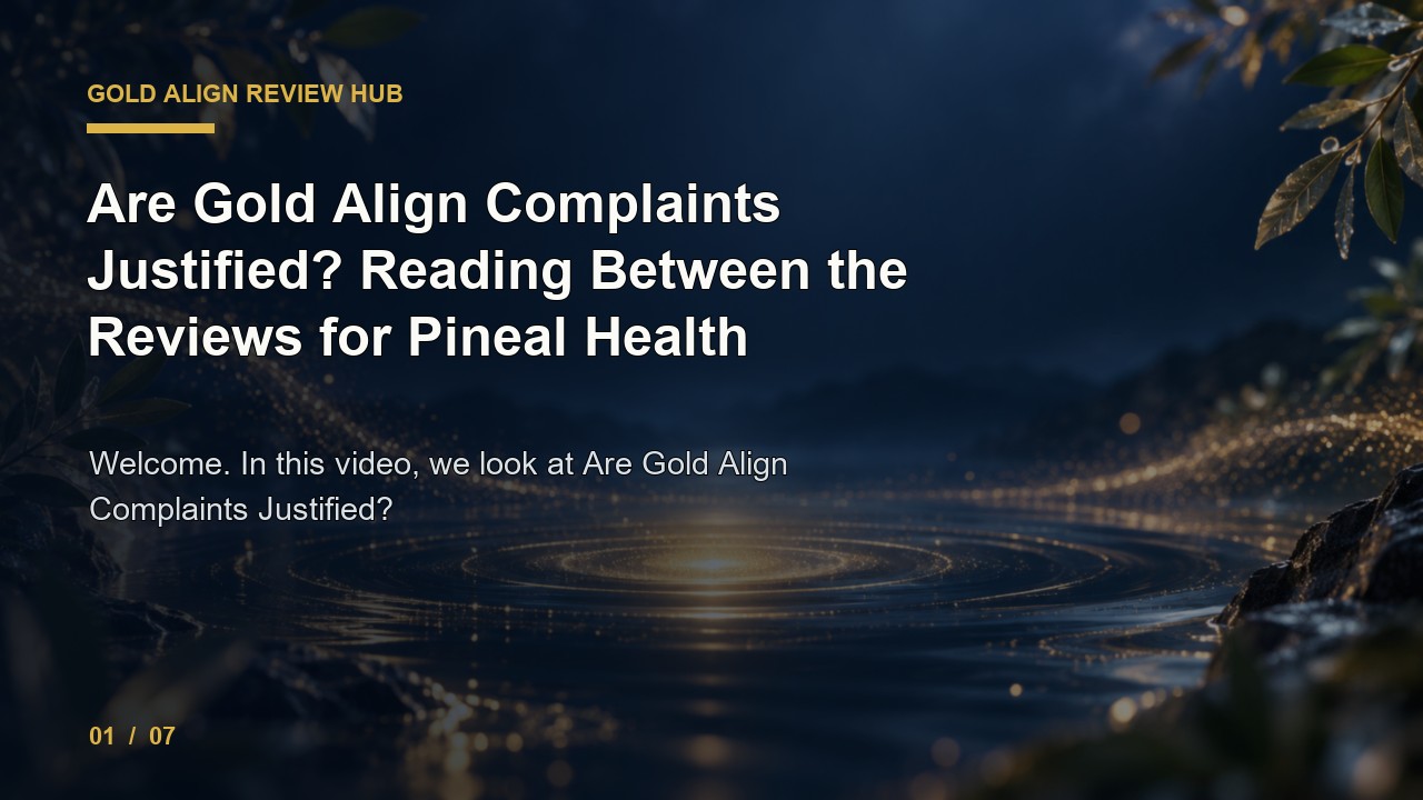 Gold Align Review: Are Gold Align Complaints Justified Reading Between the Reviews for Pineal Health video thumbnail
