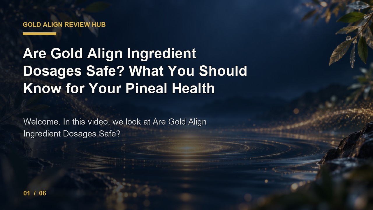 Gold Align Review: Are Gold Align Ingredient Dosages Safe What You Should Know for Your Pineal Health video thumbnail