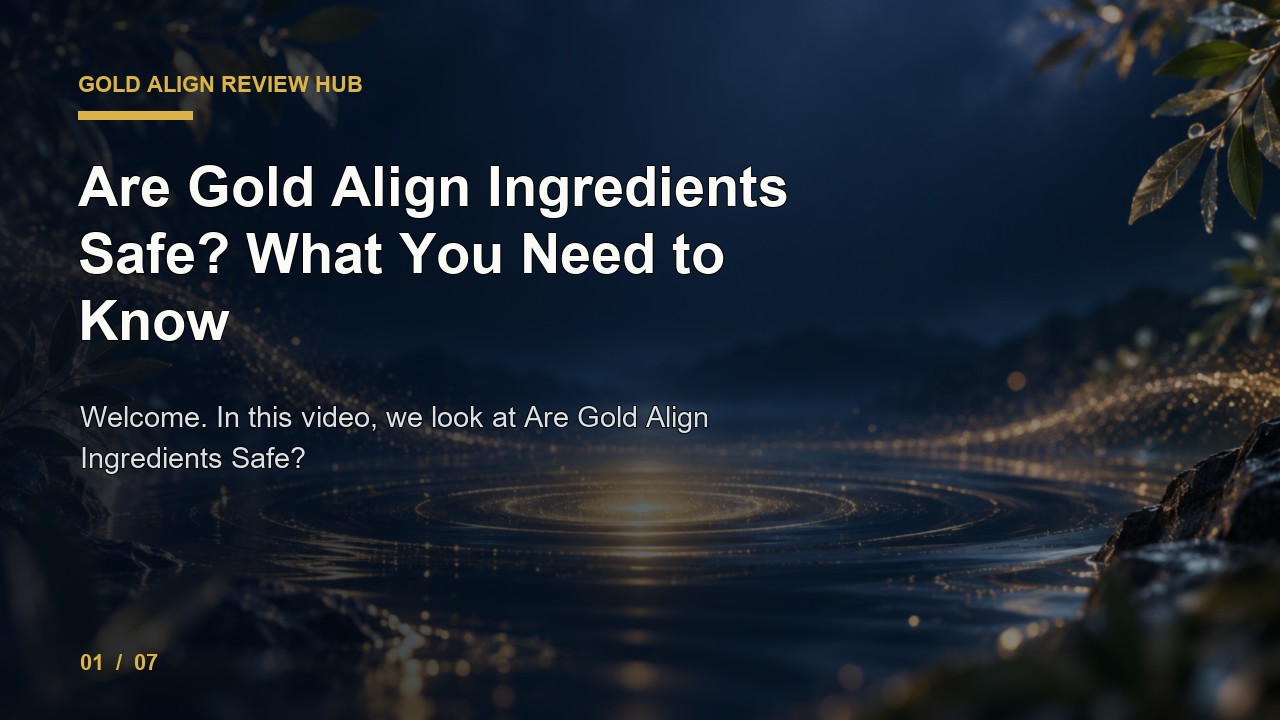 Gold Align Review: Are Gold Align Ingredients Safe What You Need to Know video thumbnail