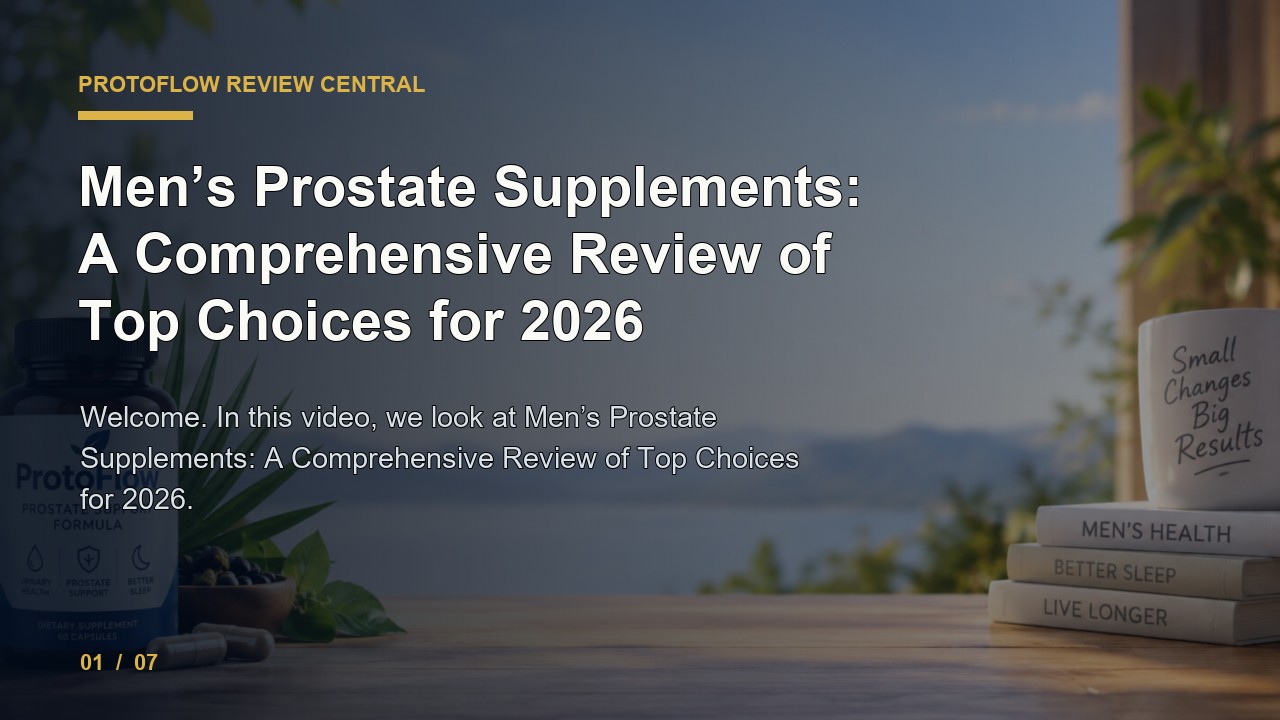 ProtoFlow Review: Men S Prostate Supplements a Comprehensive Review of Top Choices for 2026 video thumbnail