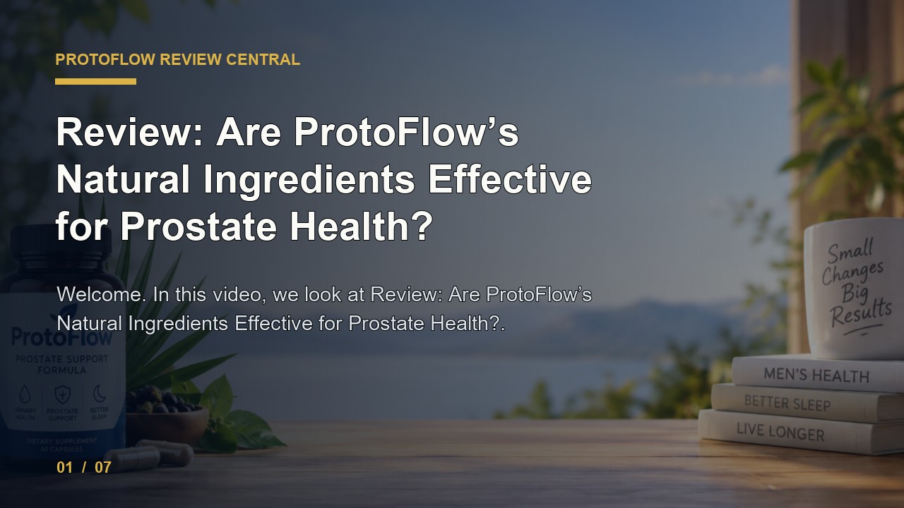 ProtoFlow Review: Review Are ProtoFlow S Natural Ingredients Effective for Prostate Health video thumbnail