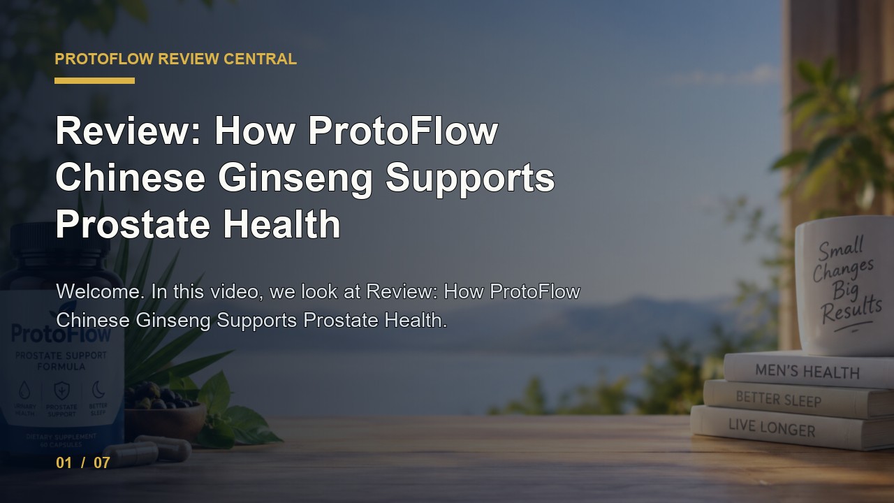 ProtoFlow Review: Review How ProtoFlow Chinese Ginseng Supports Prostate Health video thumbnail