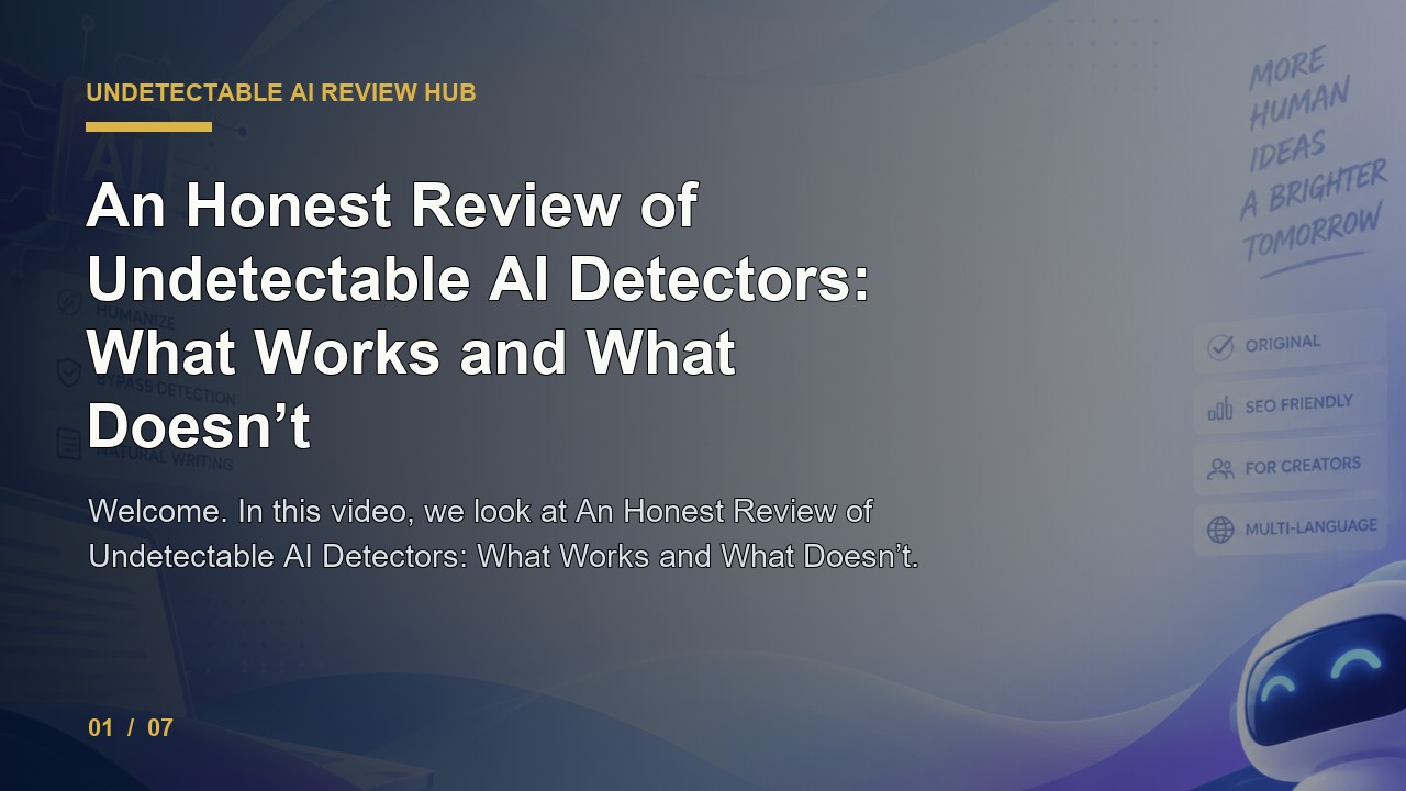 Undetectable AI Review: an Honest Review of Undetectable AI Detectors What Works and What Doesn't video thumbnail