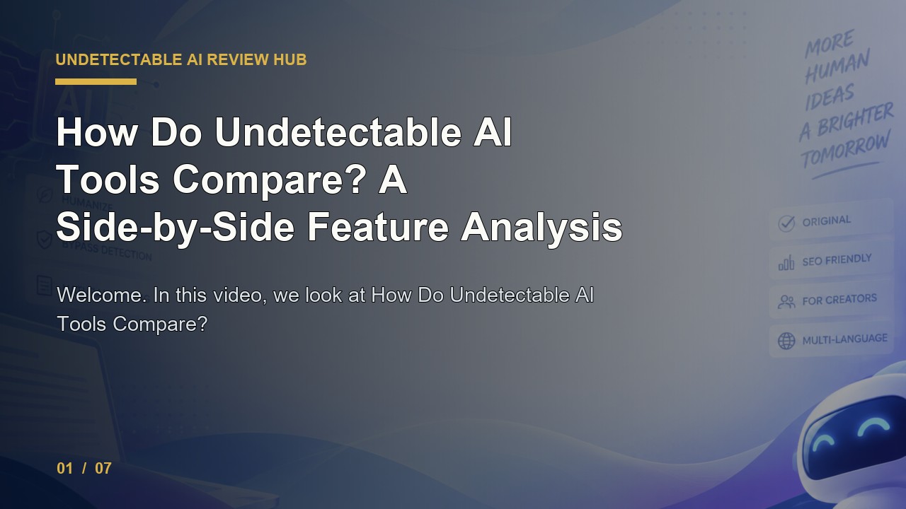 Undetectable AI Review: How Do Undetectable AI Tools Compare a Side by Side Feature Analysis video thumbnail