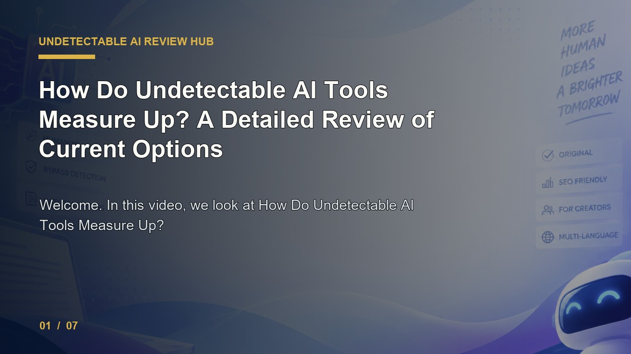 Undetectable AI Review: How Do Undetectable AI Tools Measure Up a Detailed Review of Current Options video thumbnail