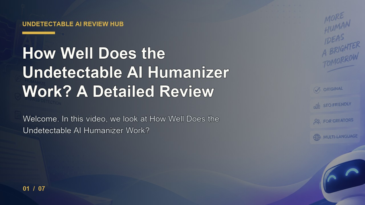 Undetectable AI Review: How Well Does the Undetectable AI Humanizer Work a Detailed Review video thumbnail