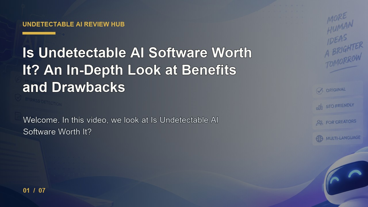 Undetectable AI Review: Is Undetectable AI Software Worth It an in Depth Look at Benefits and Drawbacks video thumbnail