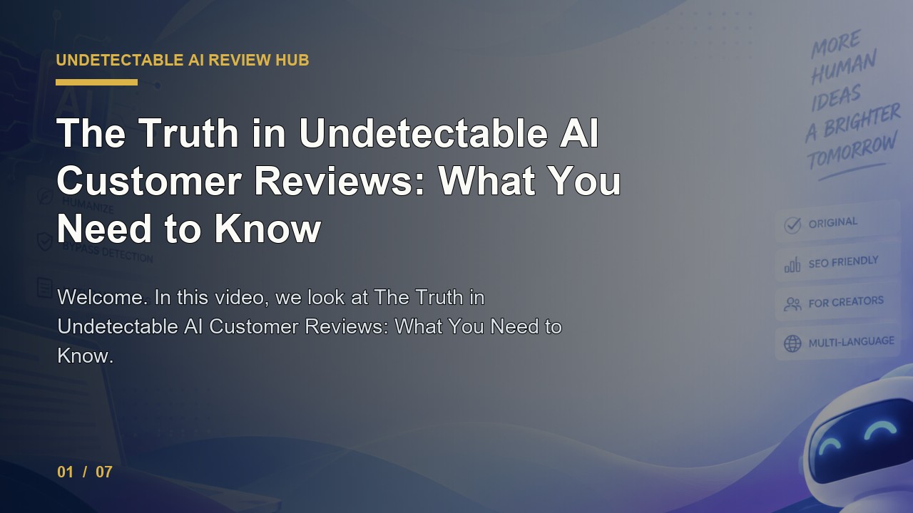 Undetectable AI Review: the Truth in Undetectable AI Customer Reviews What You Need to Know video thumbnail