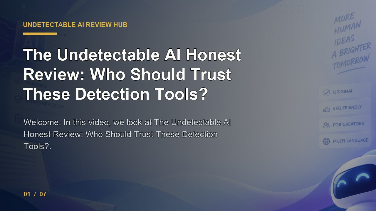 Undetectable AI Review: the Undetectable AI Honest Review Who Should Trust These Detection Tools video thumbnail