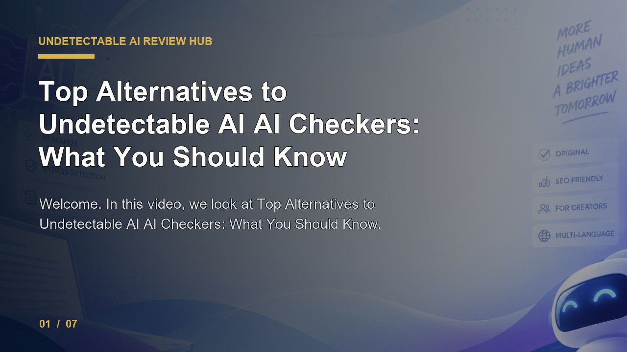 Undetectable AI Review: Top Alternatives to Undetectable AI Ai Checkers What You Should Know video thumbnail