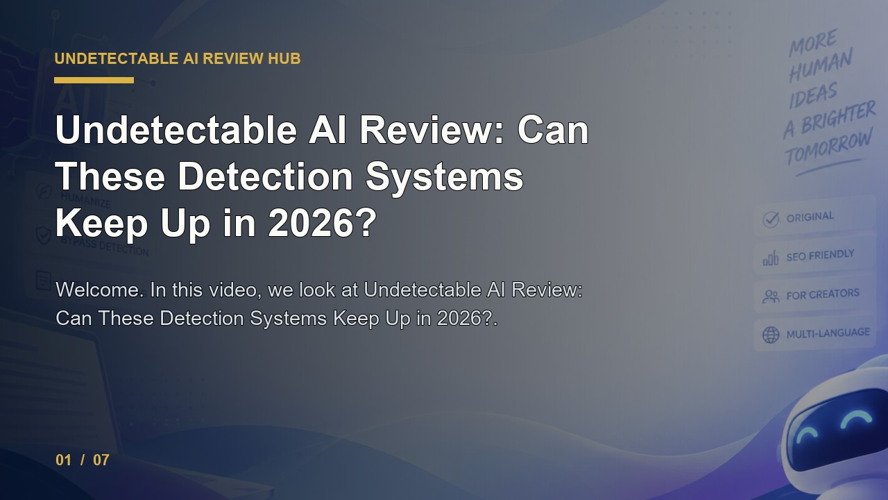 Undetectable AI Review: Undetectable AI Review Can These Detection Systems Keep Up in 2026 video thumbnail