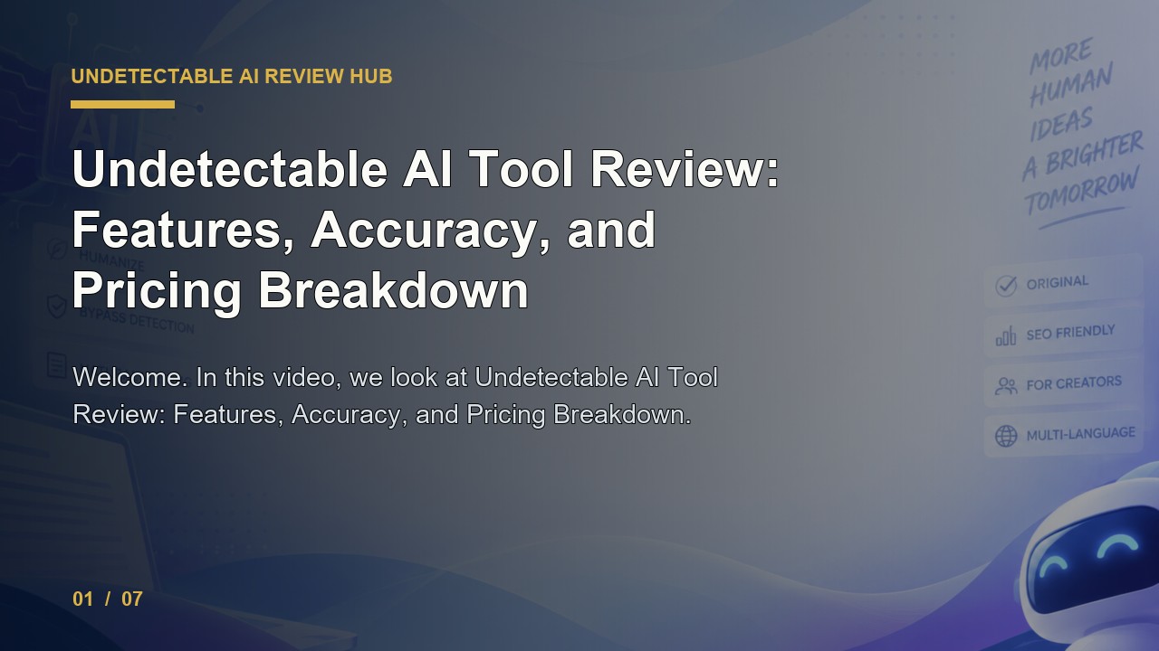 Undetectable AI Review: Undetectable AI Tool Review Features Accuracy and Pricing Breakdown video thumbnail